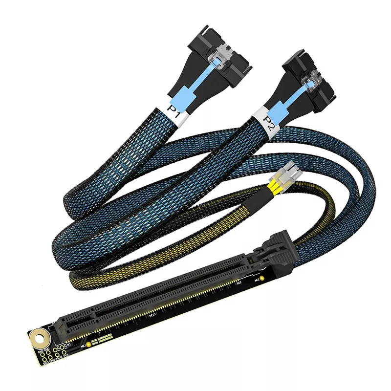 Cáp PCIe X16 đến 2MCIO 8X